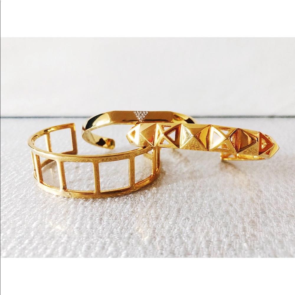 Gold bracelet cuffs